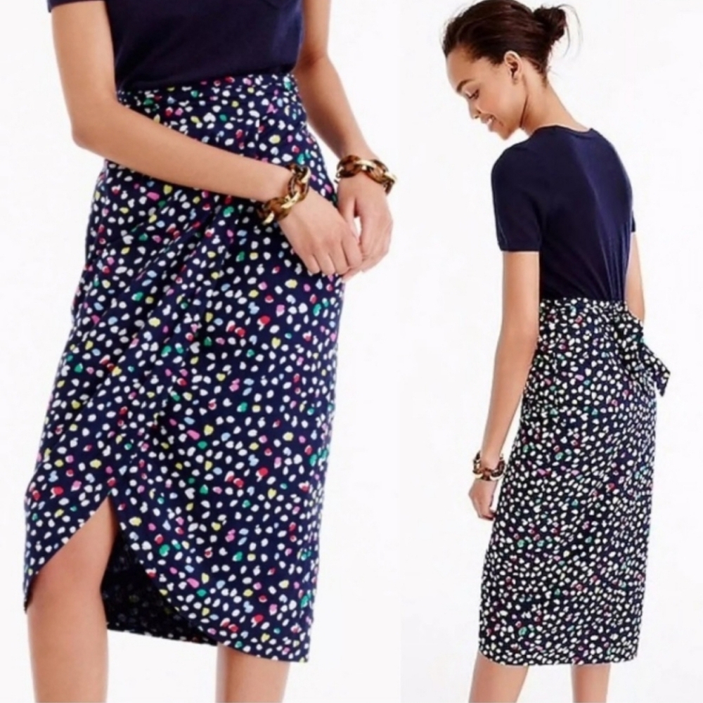 JCew pencil/tulip skirt in happy cat spotty print size 8P